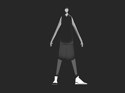 Character Design Player black and white character design photoshop