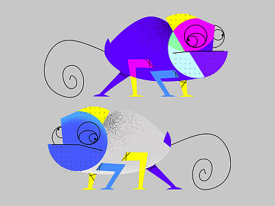 CHAMELEON chameleon character design illustration motion design photoshop romain loubersanes