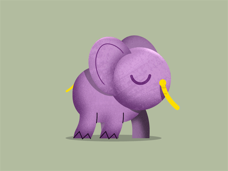 Elephanto after effect animate animation character design graphic design shapes