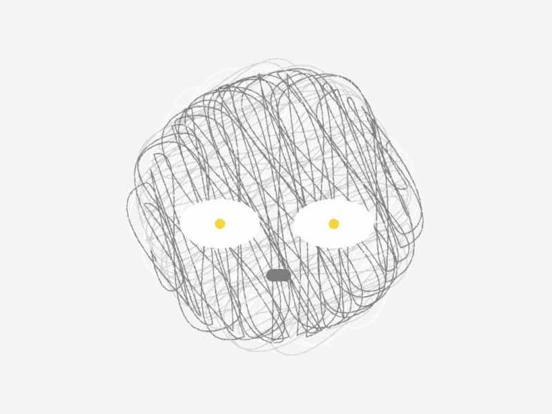 Scribble Head after effect animate animation scribble shapes tired