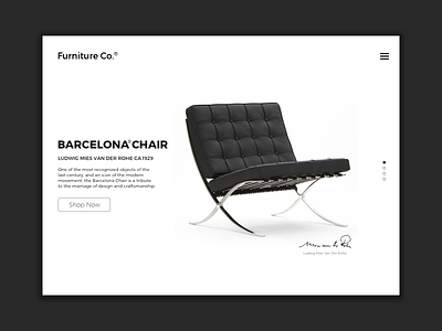 Landing Page 003 barcelona chair challenge daily form landing page minimal ui ux