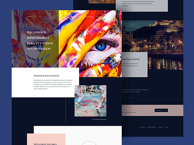 Events Agency Website event agency grid ui ux