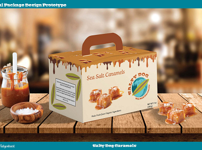 Salty Dog Sea Salt Caramels Color Theory Brand Project brand colortheory fullsail packageidentity project saltydog seasaltcaramel