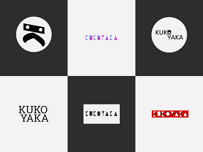 Logo KUKOYAKA black branding concept creative design figma logo minimal typography vector