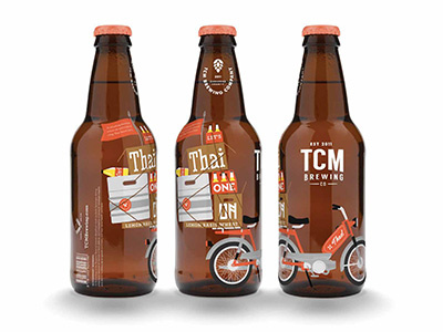 TCM Brewery - Thai One On beer bike glass bottle motorcycle
