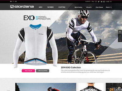 Giordana Cycling Home apparel bicycle cycling ecommerce responsive