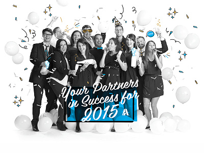 Atypic 2014 Holiday Poster - Happy New Years! agency atypic black and white holiday new years poster print