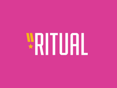 Ritual App - 3 caps lock logo medal sans typography