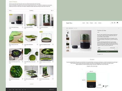 Smart Moss - Online shop decor ecommerce green walls home moss air filter nature online shop product card product design ui ux uiuxdesigner webdesigner