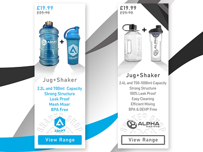 Protein Shaker Website - Side Banners