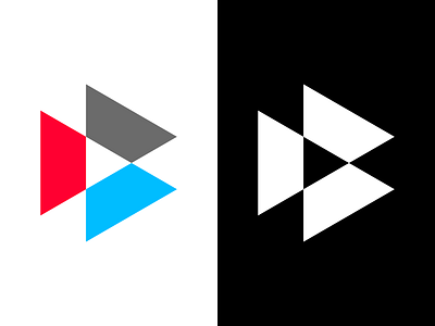 Multi-Play Logo branding logo logomark m logo minimal play logo triangle logo vector