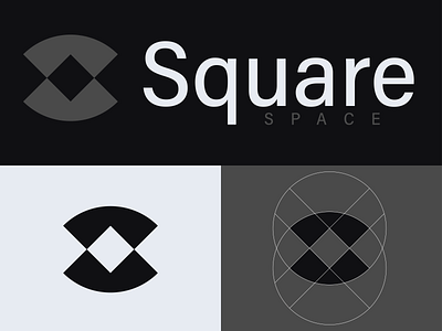Square Space Logo Re-design concept branding design icon logo logomark logotype s logo square logo square space typography vector