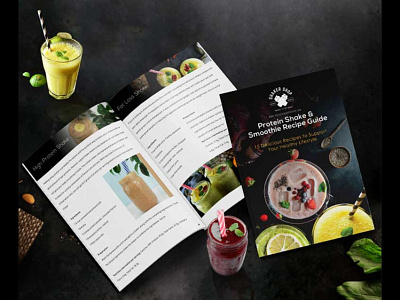 Protein Shaker Shop Brochure brochure brochure design design print protein shakers recipe booklet recipe guide recipe guide