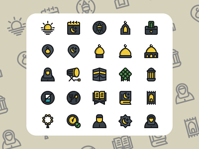 Ramadan Icon set