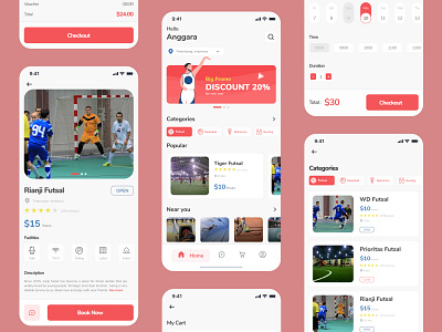 Sport app field futsal mobile app sport