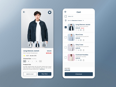 Checkout page - Clothing app clothing app mobi mobile app ui