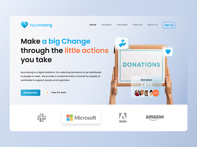 Website: Landing Page charity donation landingpage ui ux website