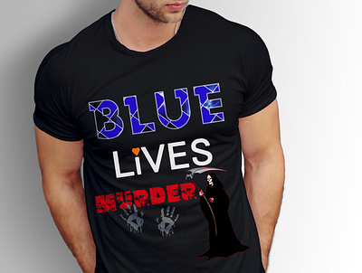 blue lives murder t shirt design