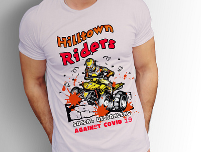 Hill town riders t shirt design