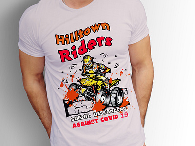 Hill town riders t shirt design