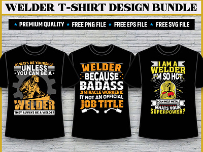 Welder T-Shirt Design bundle