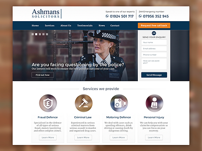 Solicitors Website interface lawyers legal solicitors ui web design