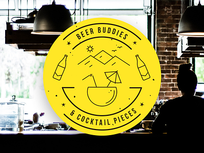 Beer buddies beer buddies cocktail illustration magnet sticker