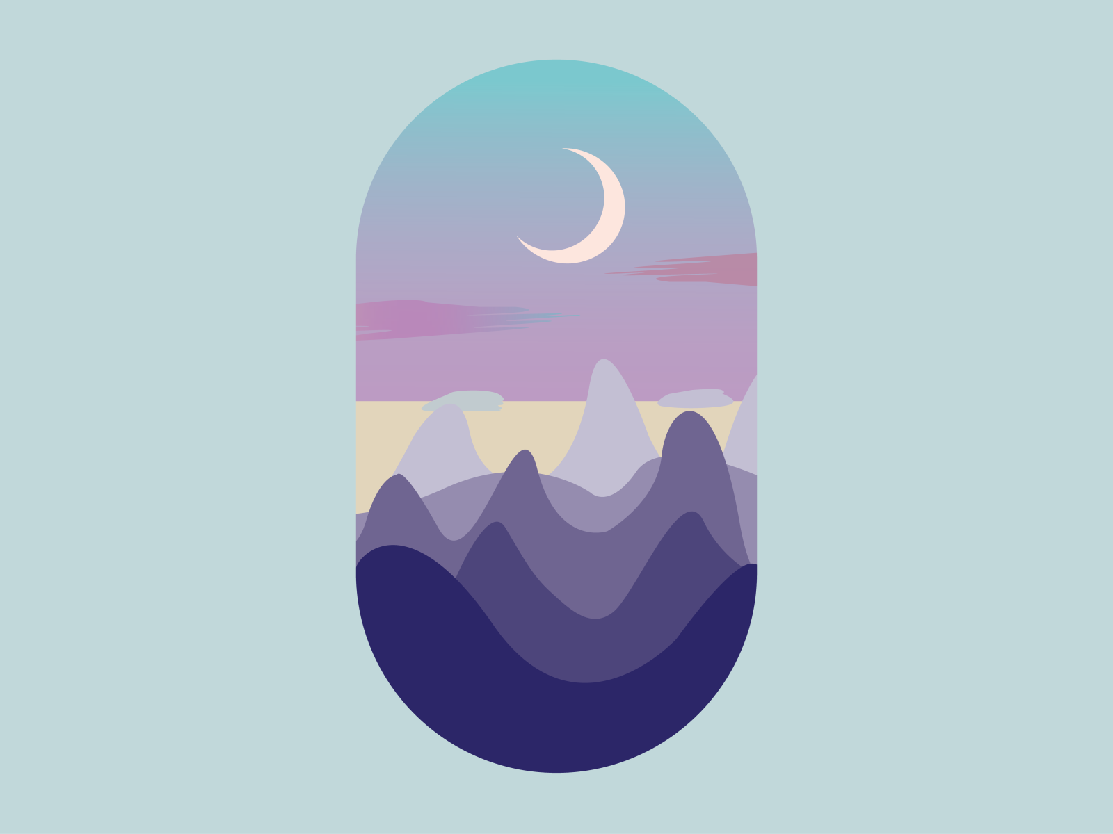 beach scene by Tanisha Chaudhry on Dribbble