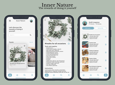 Inner Nature app design ui ux