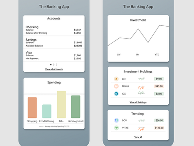 The Banking App app design ui ux