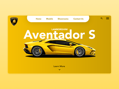 Lamborghini Webpage UI Design
