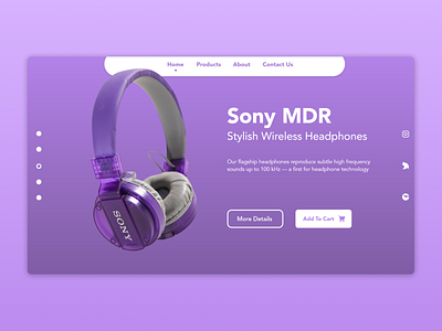 Sony Headphone UI Design daily ui dribbblers headphone headphone webpage sony ui design ux