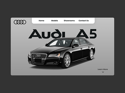 Audi A5 Car UI Design Webpage audi audi a5 car daily ui design dribbblers homepage ui ui design ux ui