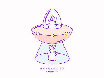 Day 12: Space Bunny bunny cute design flat graphic design illustration logo october pastel pastelcolors space ui vector vectorillustration