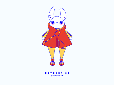 Day 30: Fashion Bunny bunny clothes design fashion flat graphic design illustration october rabbit ui vector