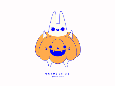 Day 31: Pumpkin Costume bunny cat costume design drawtober flat graphic design illustration october orange pumpkin ui vector vectorillustration