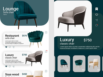 Furniture chair app design