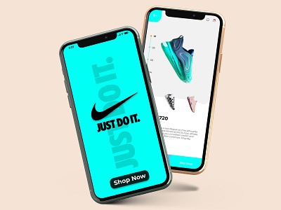 Nike footwear app branding ui ux