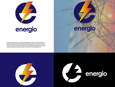 Electricity service branding logo vector