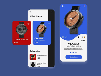 Wrist watch app store design ui ux