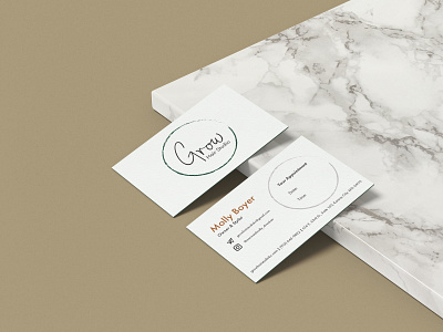 Grow Hair Studio branding business card design graphic design logo print print design typography