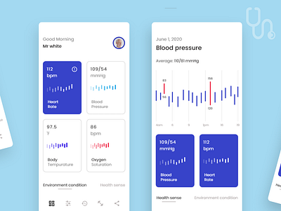 Bloold Pressure App concept concept design uiux