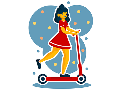 Fun ride 🛴 adobe illustrator character illustration vector