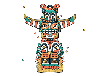 Colorful totem 🎨 adobe illustrator illustration vector
