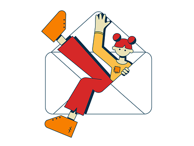 hi from letter adobe illustrator character email envelope illustration letter mail post send vector web