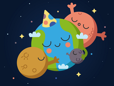 Earth Day 2021 🌍 adobe illustrator character earth earth day illustration mars moon planet vector venus