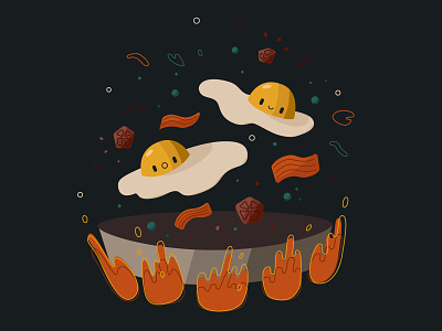 Cute breakfast 🍳 adobe illustrator breakfast character egg food hot illustration morning vector web
