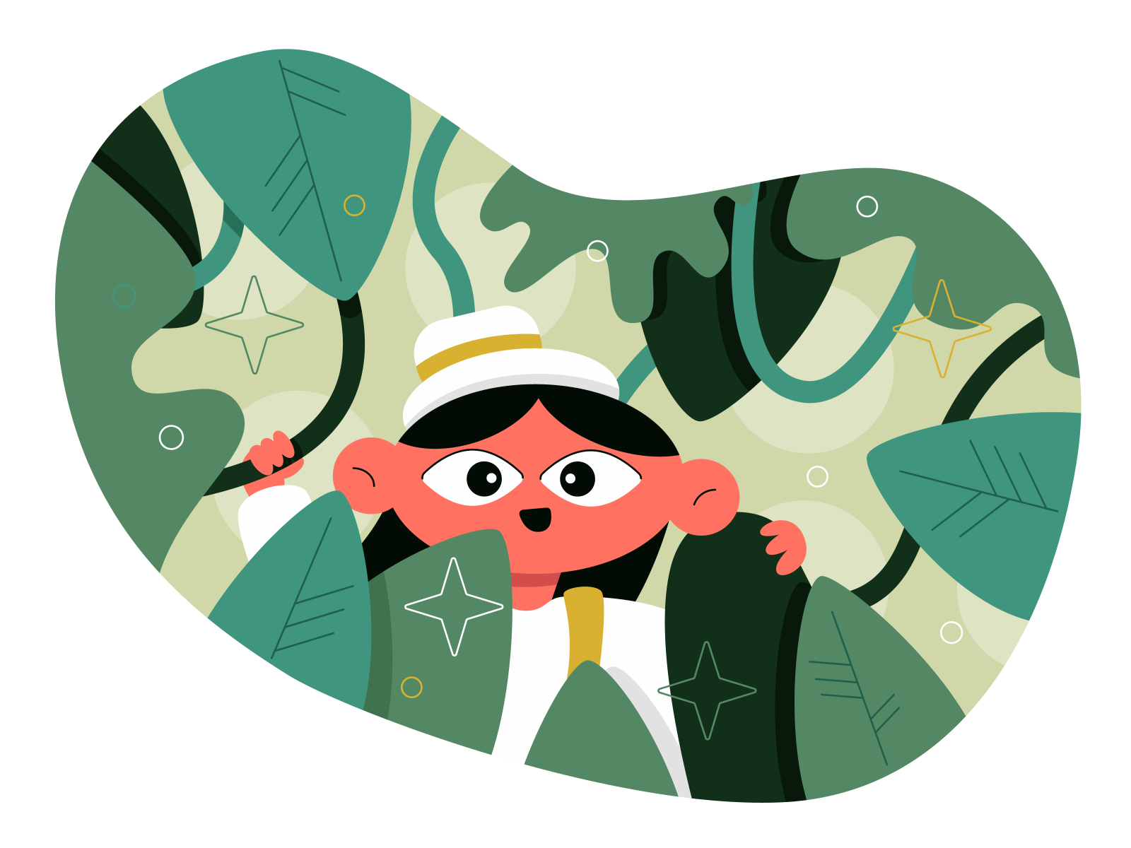 In the jungle 💚 by katya matya on Dribbble