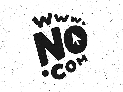 www.no.com black drawing lettering no white