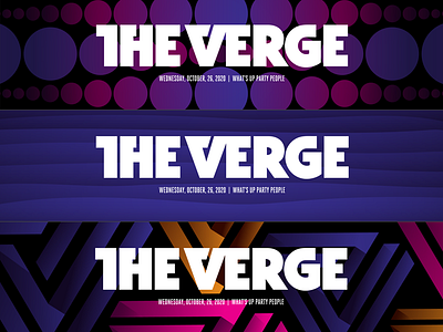 The Verge Mastheads 3d gradient illustration pattern the verge vox media